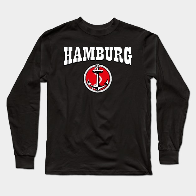 60 Hamburg Anker Seil Heimat Hafen Deutschland Long Sleeve T-Shirt by Margarita7